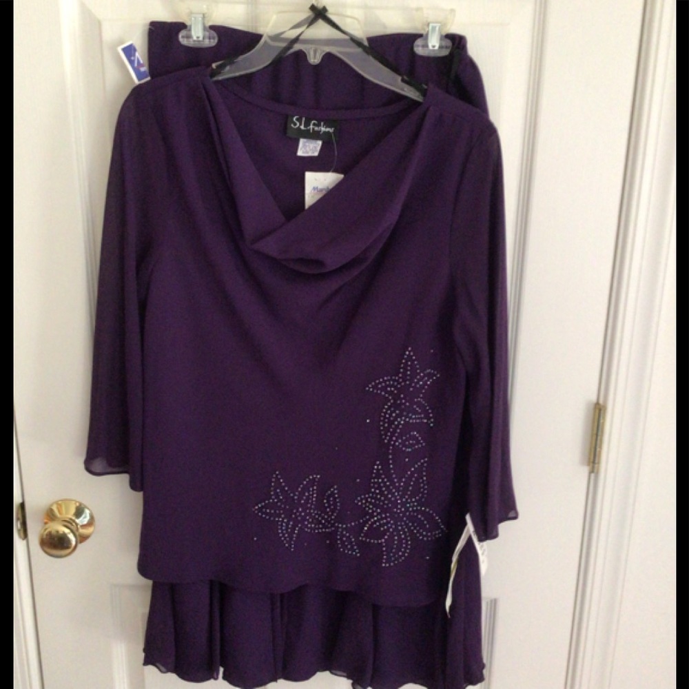 Beautiful NWT SIZE 14 S L Fashion 2 piece dress